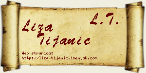 Liza Tijanić vizit kartica